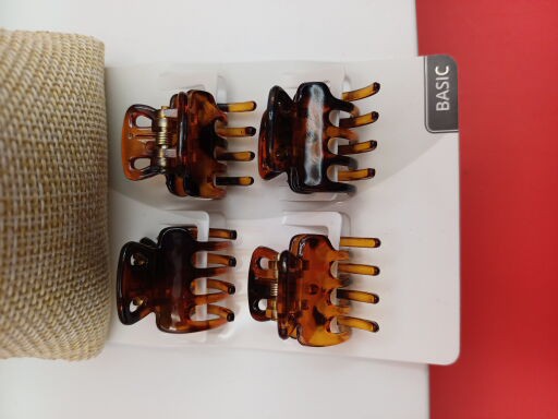 4 pinces crabe marron clair