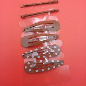 6 pinces marron