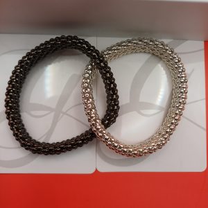 bracelet argent et noir