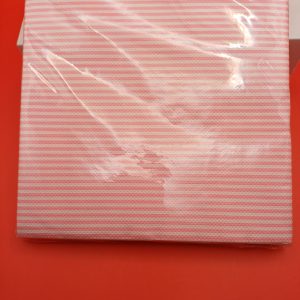 20 serviettes roses et blanches