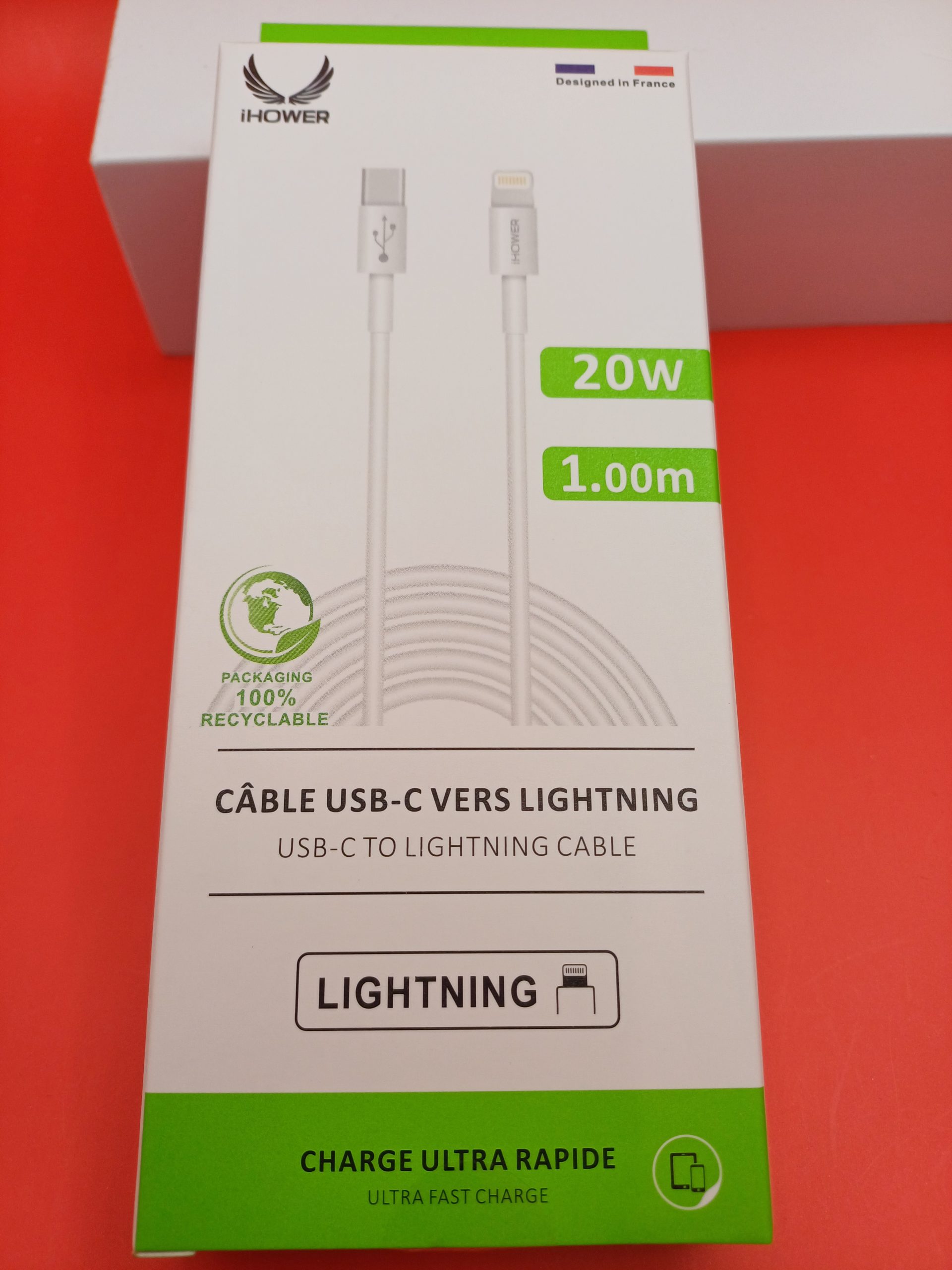 Cable USB-C vers Lightning ref820