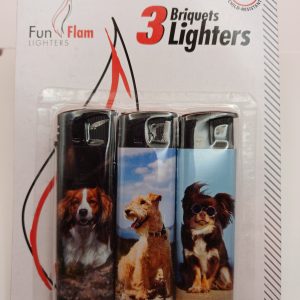 lot 3 briquets motif chien