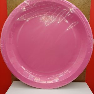 8 assiettes en papier rose