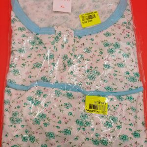 Chemise de nuit XL fleurs verte