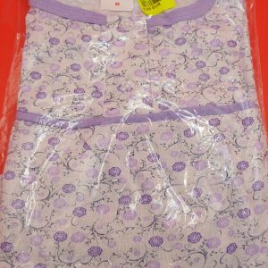 Chemise de nuit M fleurs parme