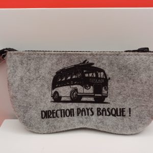 Etui a lunettes gris