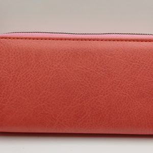 Portefeuille double rose
