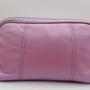 Trousse lilas cuir