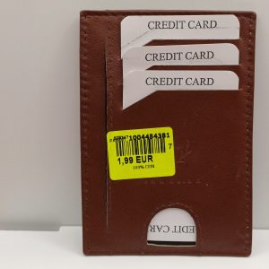 porte carte cuir marron clair