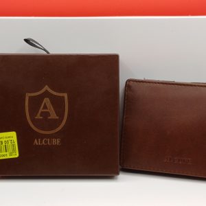 Portefeuille marron et sous etui