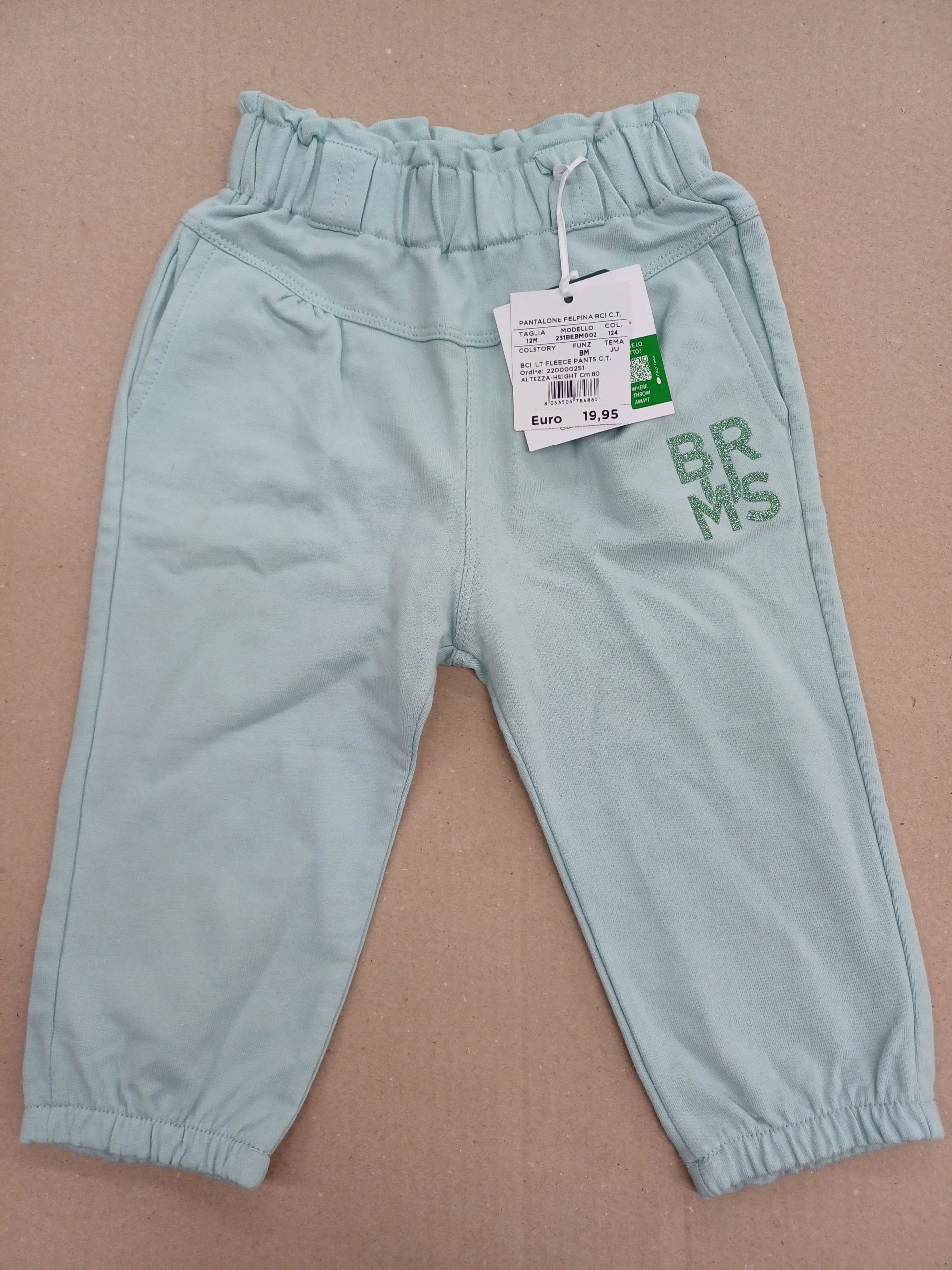 Pantalon vert d'eau brums 12 mois