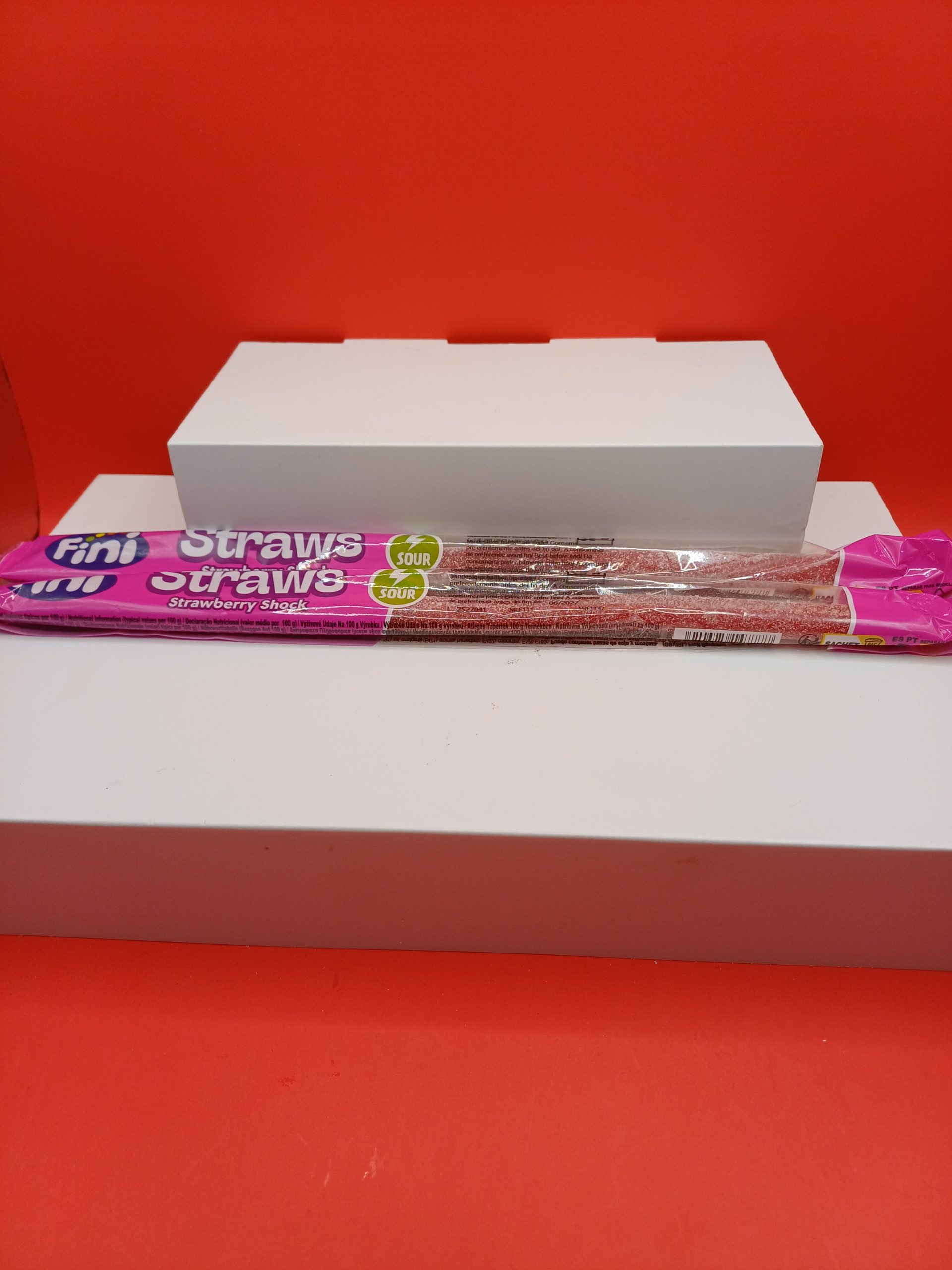 Lot de 2 straws fraise 25 grs