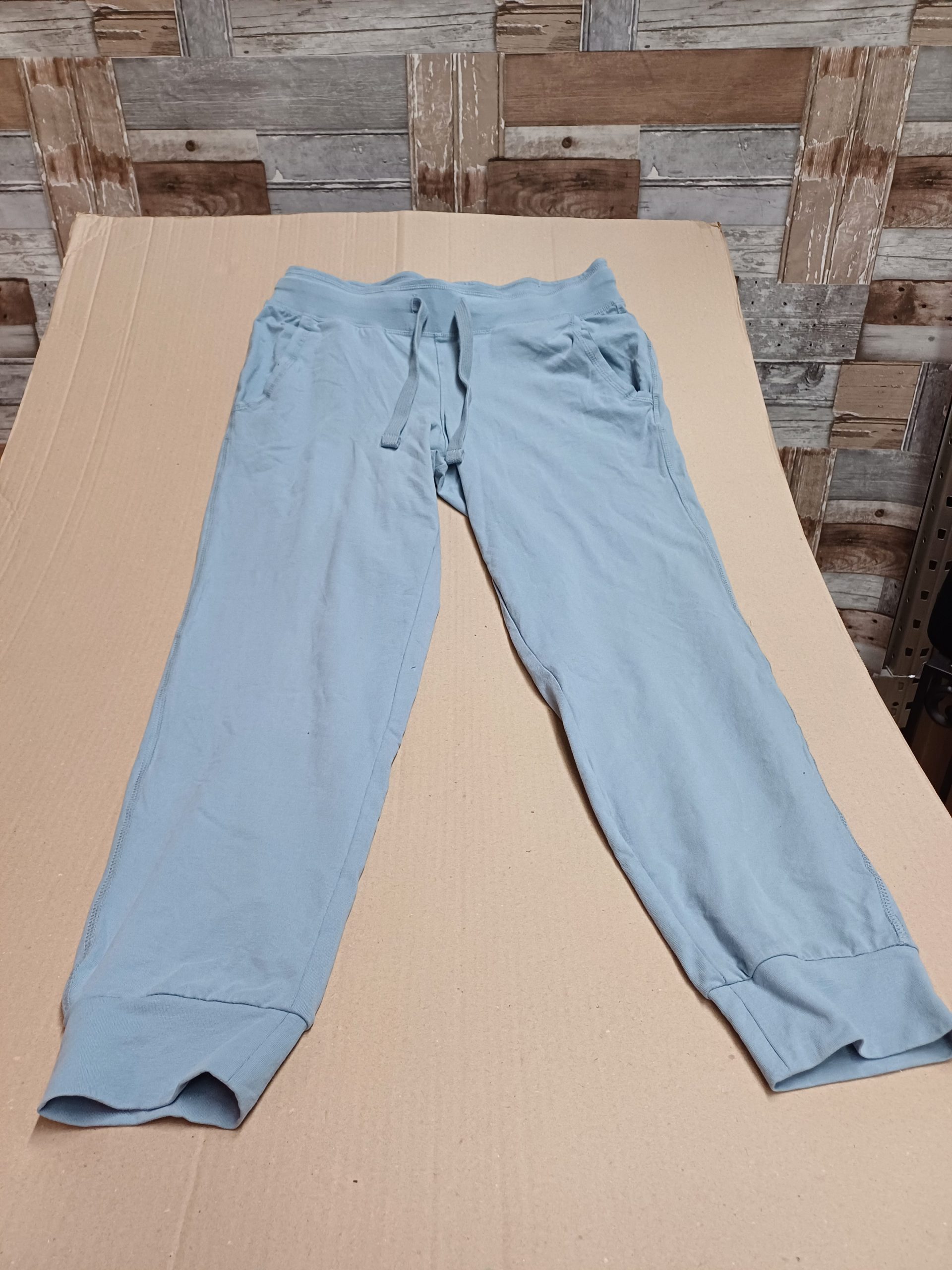 Pantalon bleu clair intérieur femme taille M – Image 2