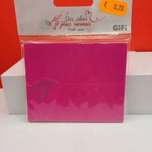 12 porte nom rose avec 2 coeurs