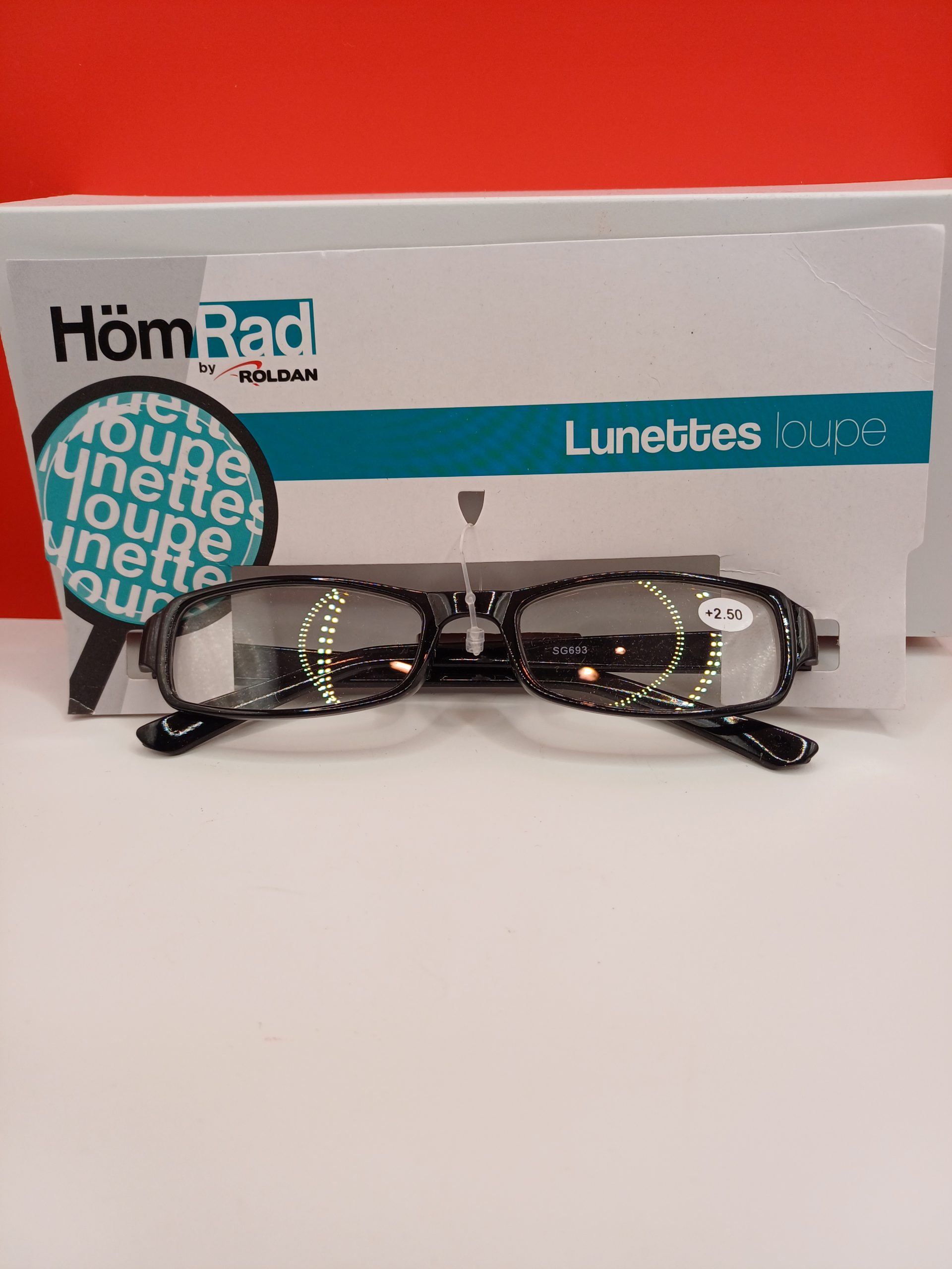 Lunette loupe noire +2.50