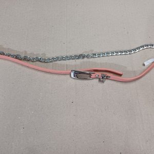 Ceinture fine rose avec chaine 90 cm