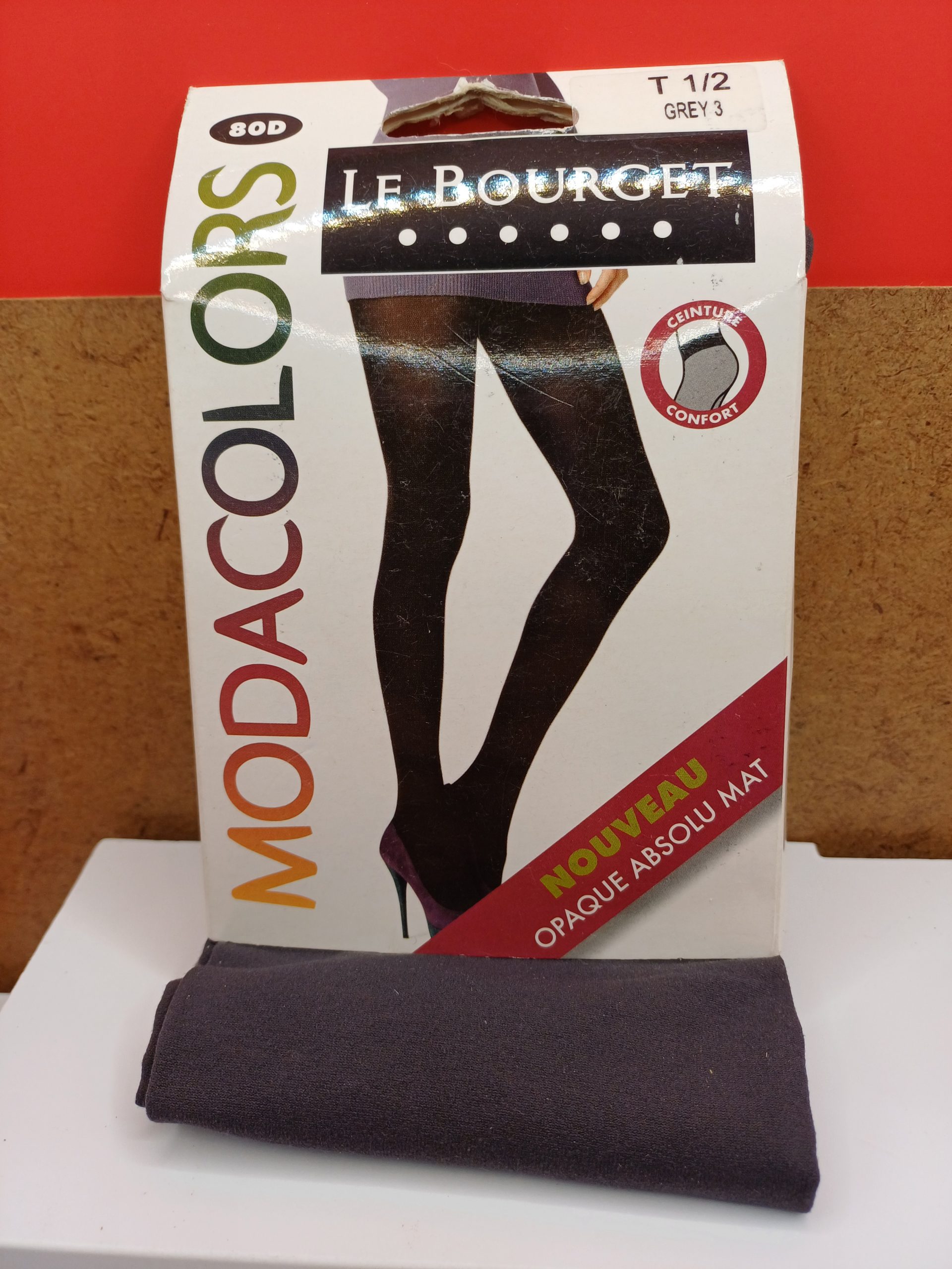 Collant opaque gris LE BOURGET taille 1/2