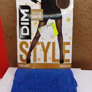 Collant style fantaisie Taille 3/4 BLEU VIP