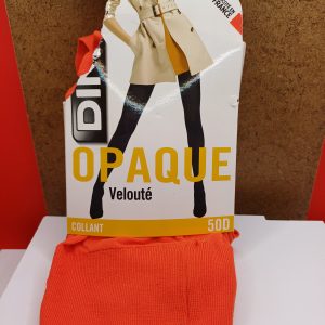 Collant opaque rouge feu DIM taille 3/4