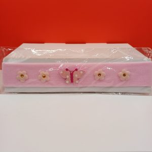 Bandeau rose clair papillon 4 fleurs