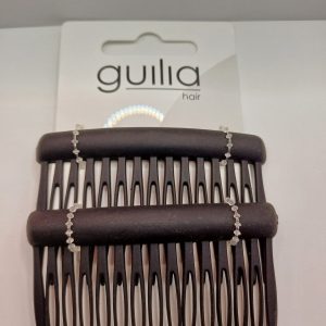 2 Pinces a chignon noir Guilia hair