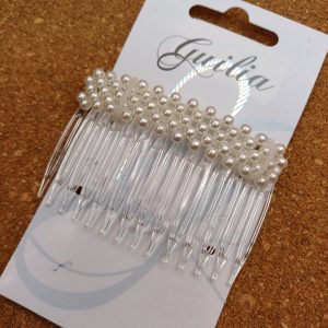 Pince a chignon mariage perles blanches
