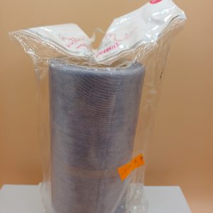 Organza gris pailleté rouleau de 25 m