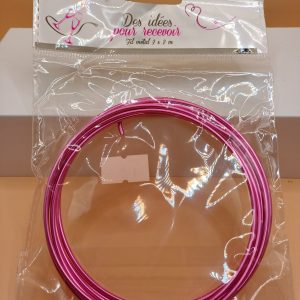 Fil métal rose 2 cm x 2m