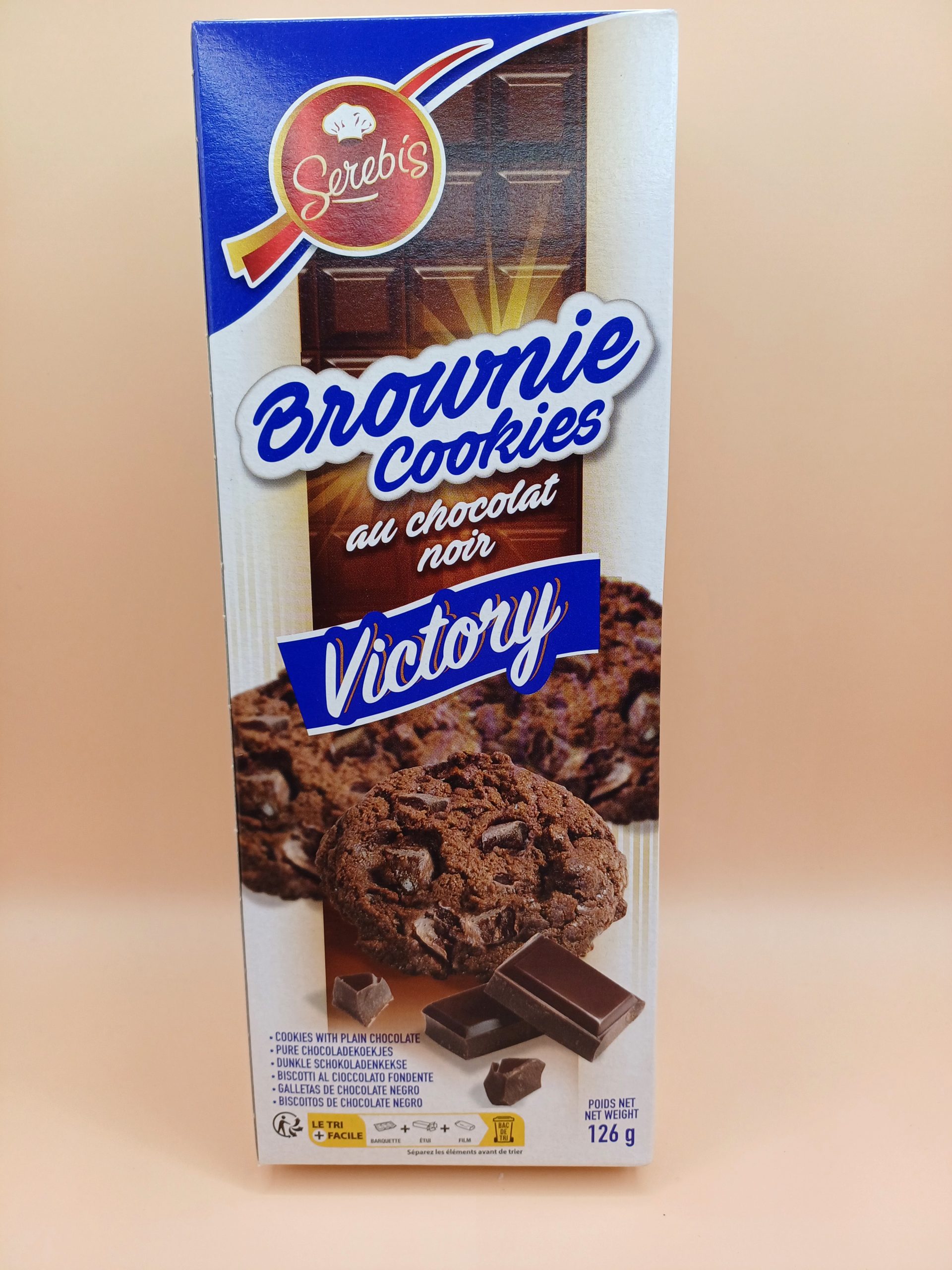 Brownie cookies chocolat noir Victory 126 grs