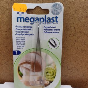 Pince a epiler inox pointe oblique megaplast