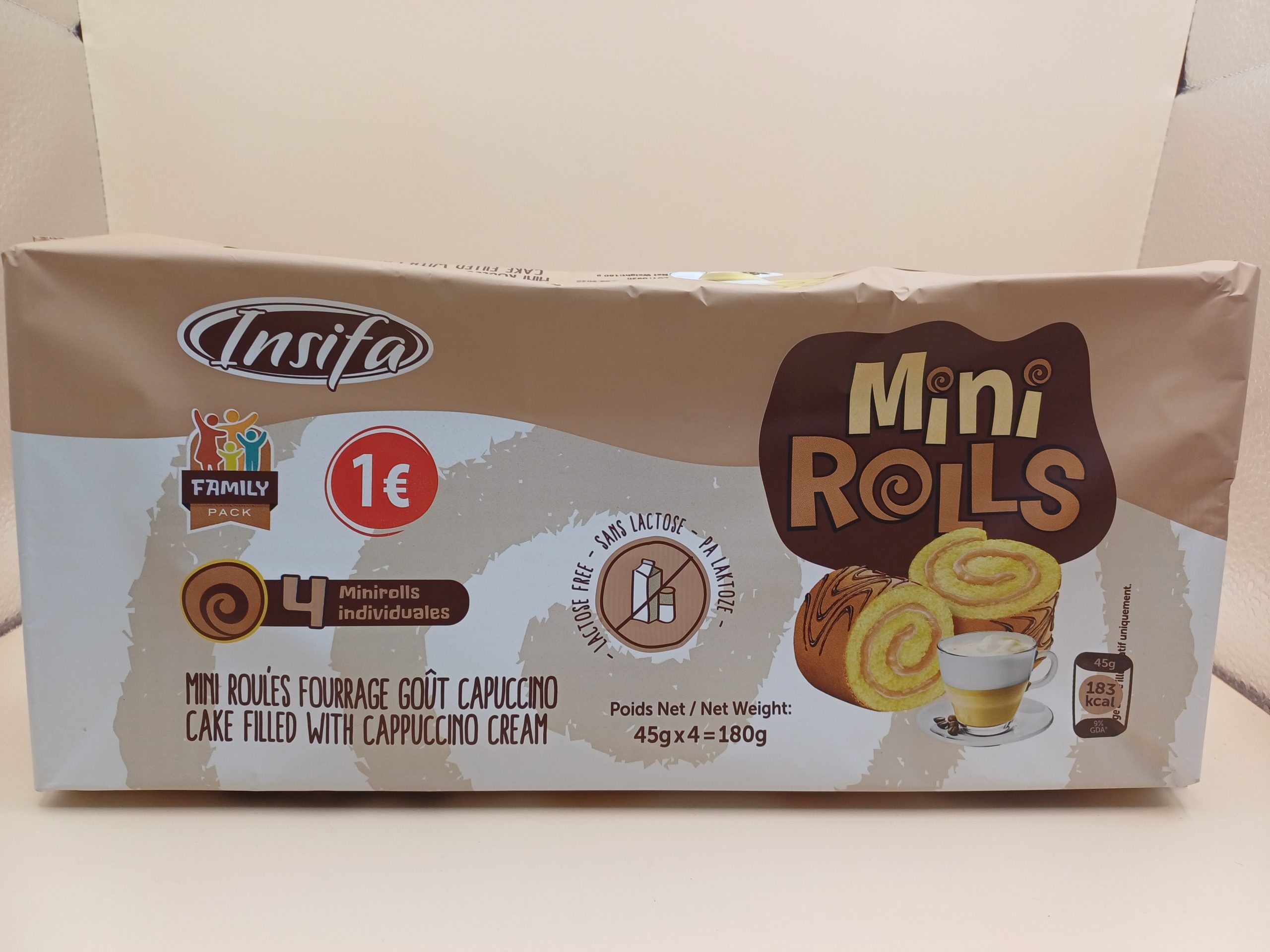 Mini rolls capuccino 180g