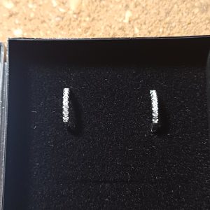 Mini créole zircon -argent N°25