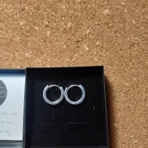 Boucles d’oreilles à cerceau plat - 13 mm - Argent N°10