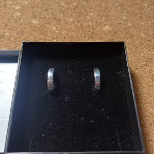 Boucles d’oreilles à cerceau plat  - 10.5 mm - Argent N°24