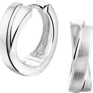 Boucles d'oreilles  poly/mat - 14 mm - Argent