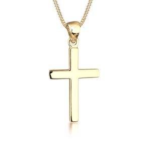 Collier elli Croix argent 925 plaqué or
