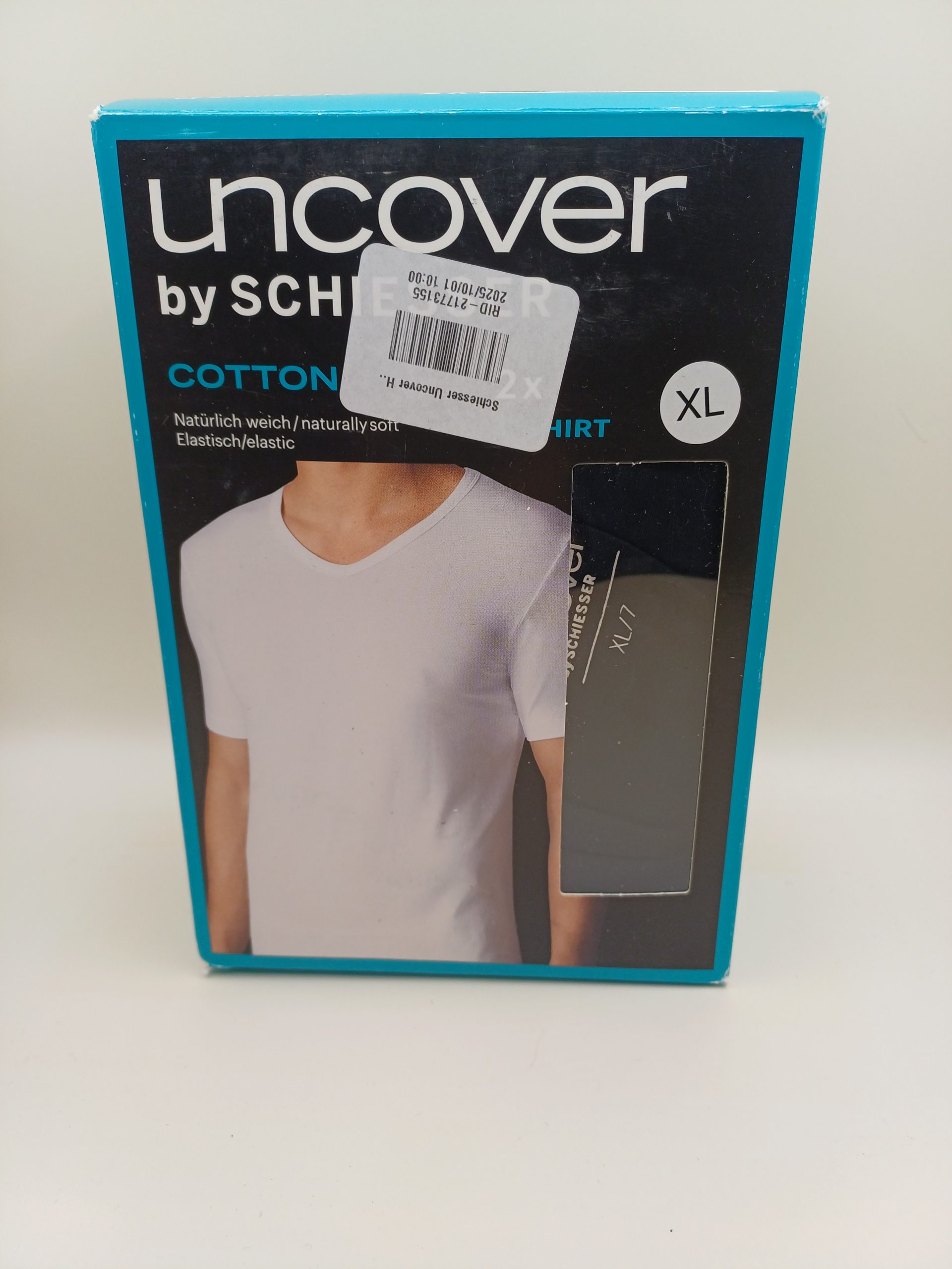 2 Tee shirt col col v uncover taille XL. noir