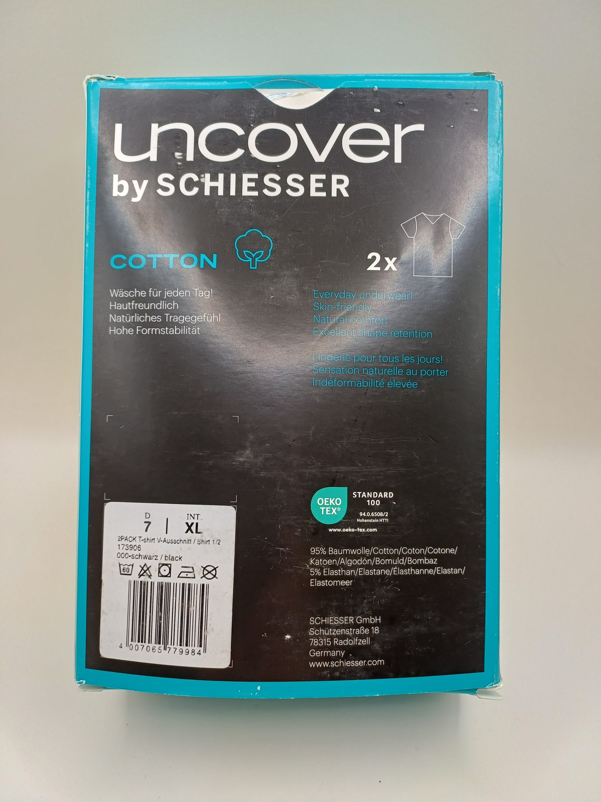 2 Tee shirt col col v uncover taille XL. noir – Image 3