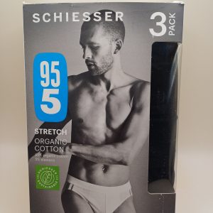 3 slips Schiesser 95/5 noir taille XL.
