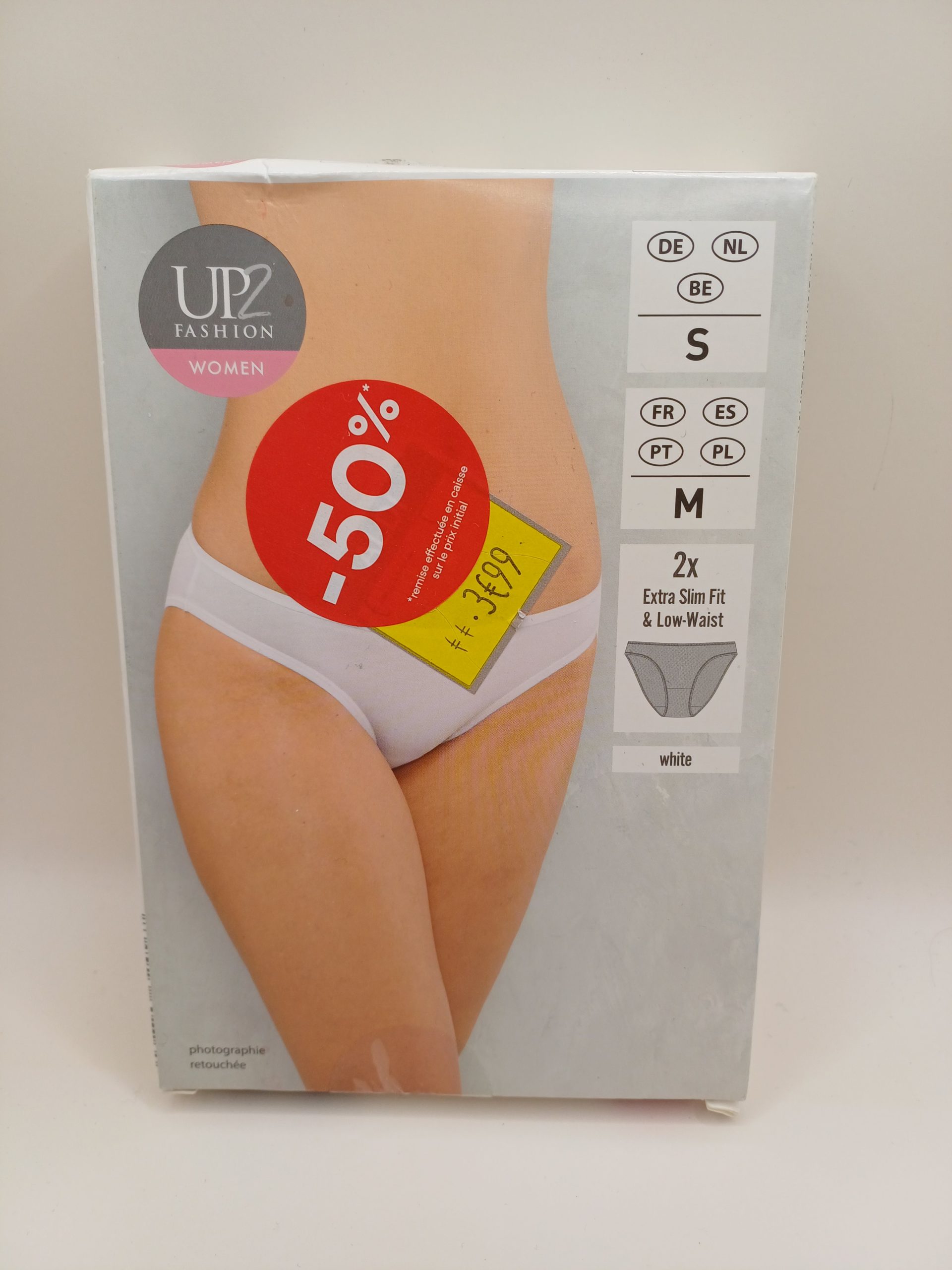 2 slip taille M. extra slim blanc