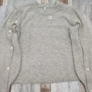 Pull ONLY gris avec bouton sur les manches Taille XS