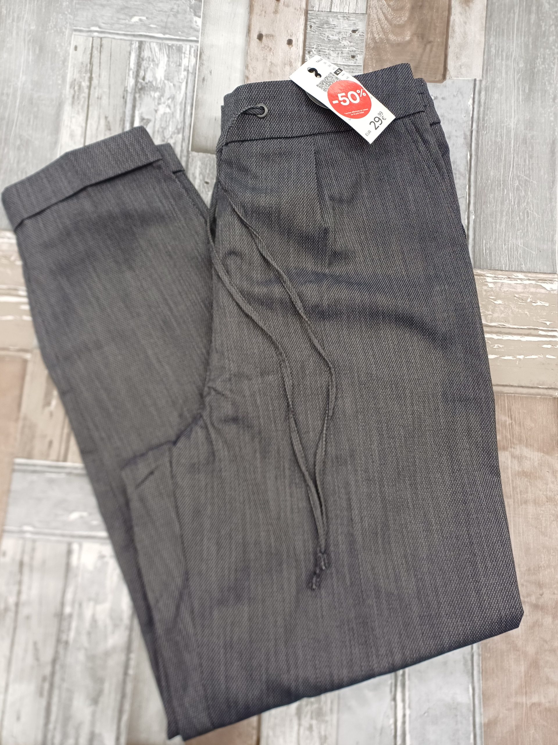 Pantalon CAMAIEU taille 42 gris – Image 2
