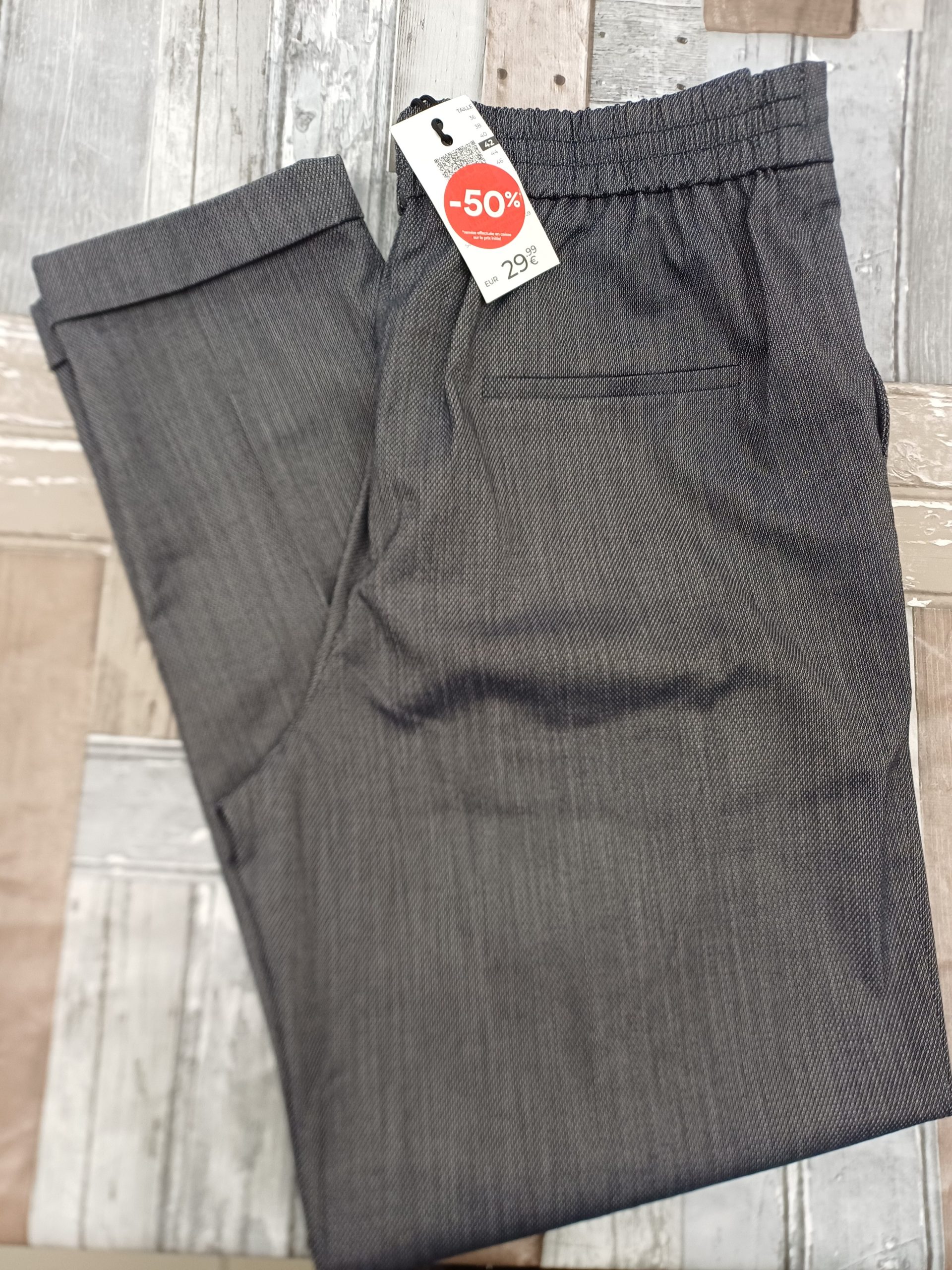 Pantalon CAMAIEU taille 42 gris