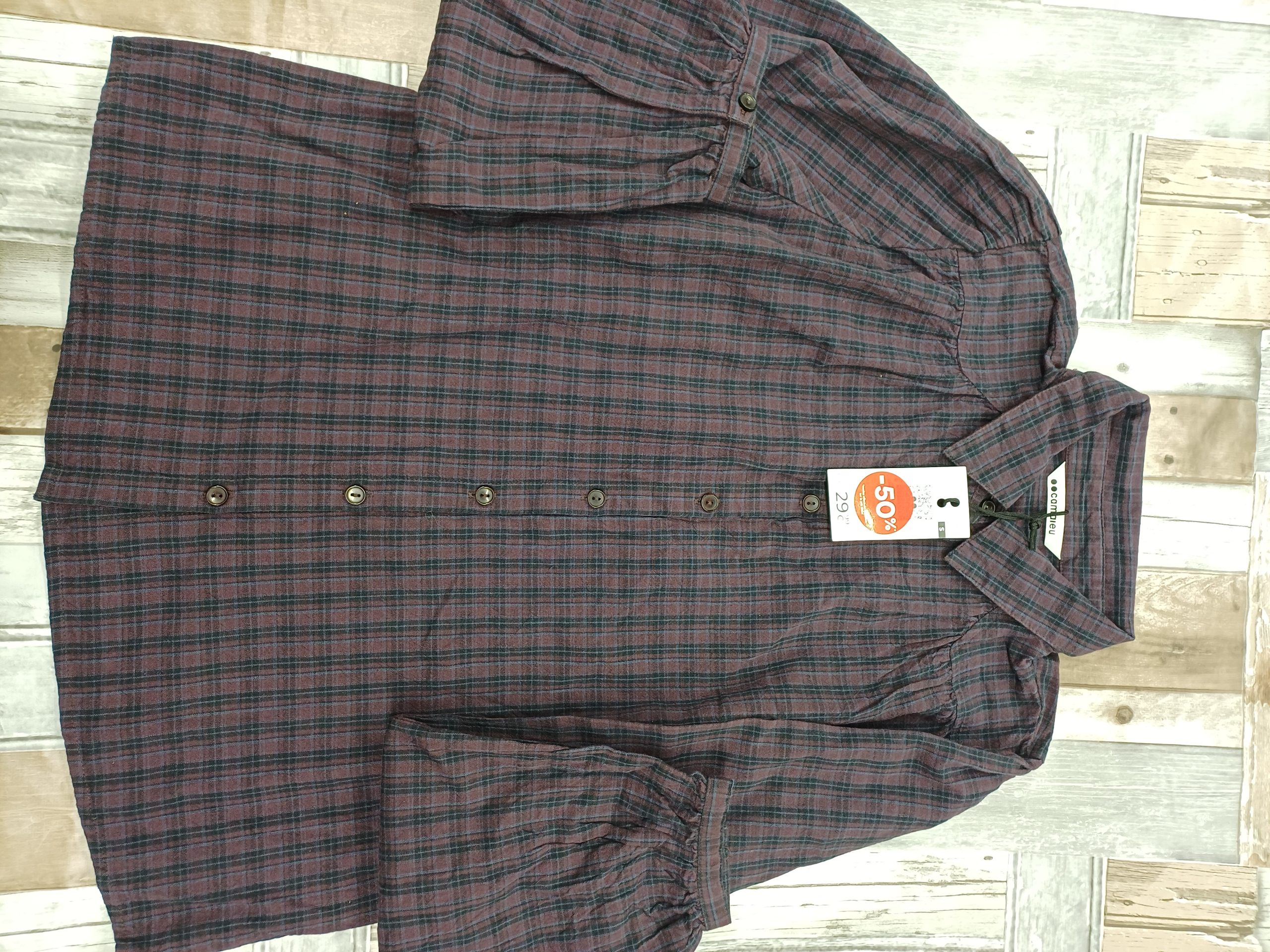 Chemise a carreaux Camaieu taille S – Image 2