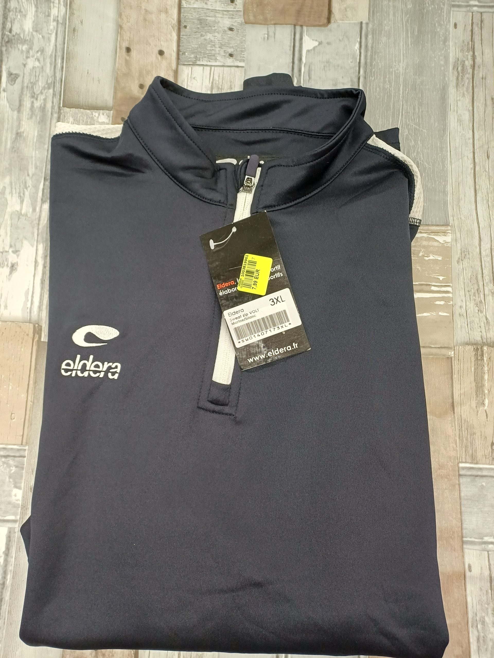 Haut de sport taille 3XL marine et blanc