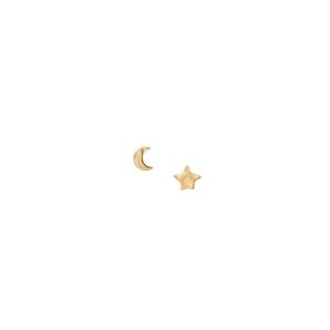 Boucles d'oreilles lune etoile acier inoxydable N°1