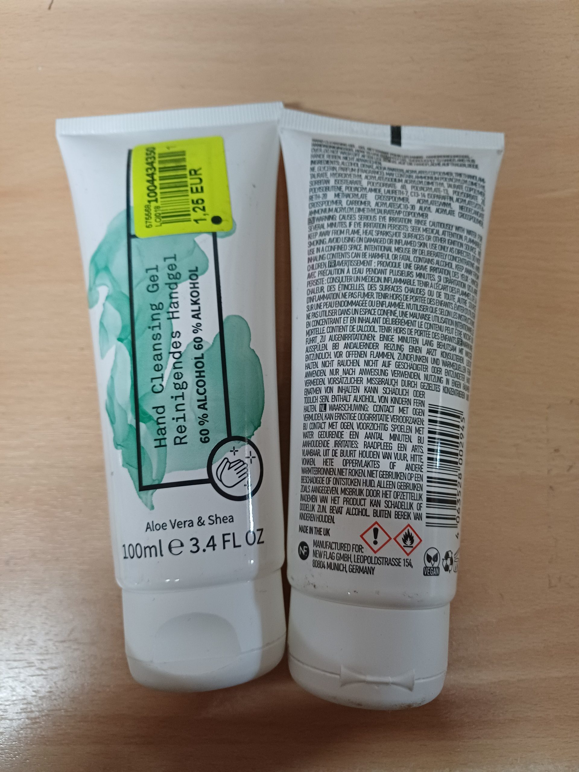 Gel nettoyant mains aloé vera et karité 100ml x2