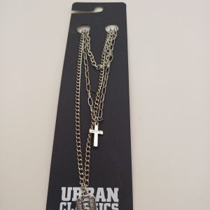 Collier sautoir fantaisie croix et lame n°116