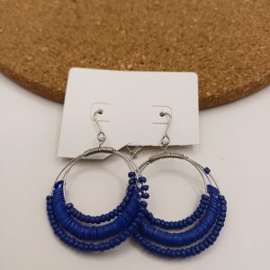 BO fantaisie couleur argent et bleu N°133