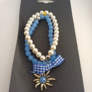 Bracelet bleu et blanc fantaisie n°4
